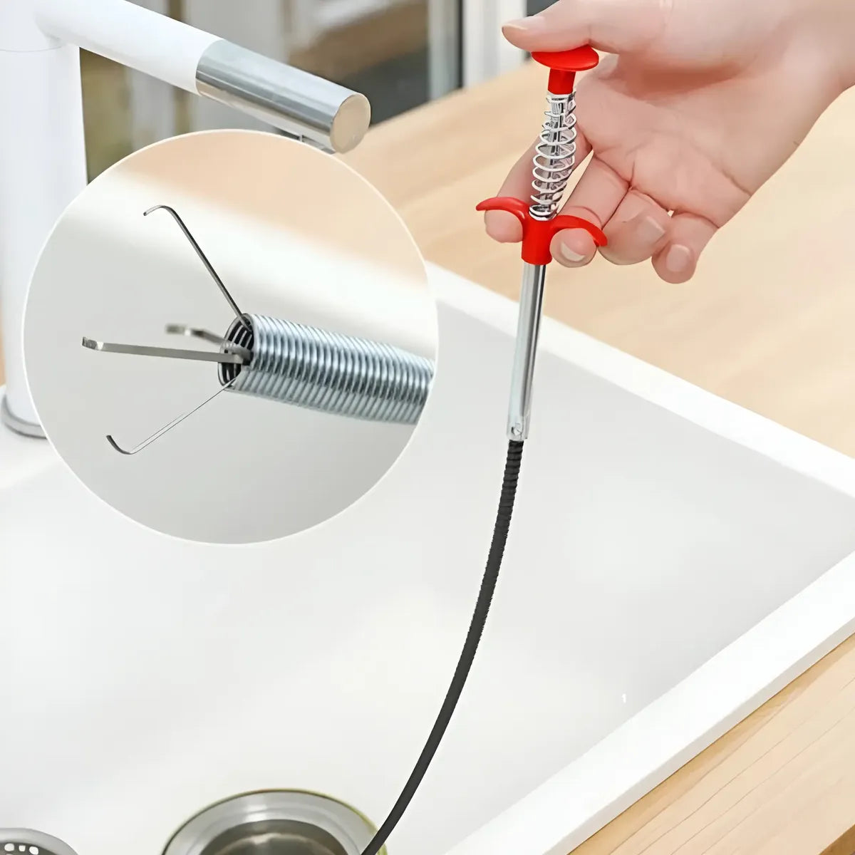 Pinza Flexible desobstructora para cañerias