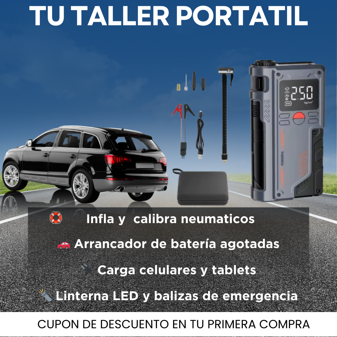 Arrancador cargador de baterías 5 en 1