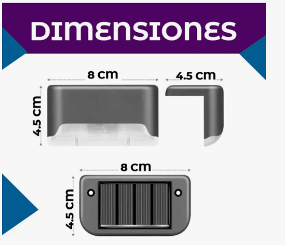 Led solares esacalones x 4 - TodoTecnoArgentina