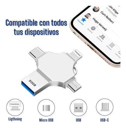Pendrive 4 en 1  Multidispositivo