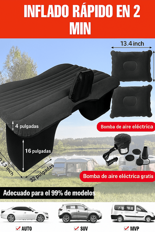 Colchón Inflable Portátil de Aire para Viaje