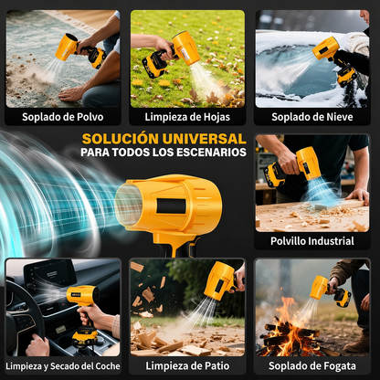 Soplador inalámbrico - accesorios y batería incluidos