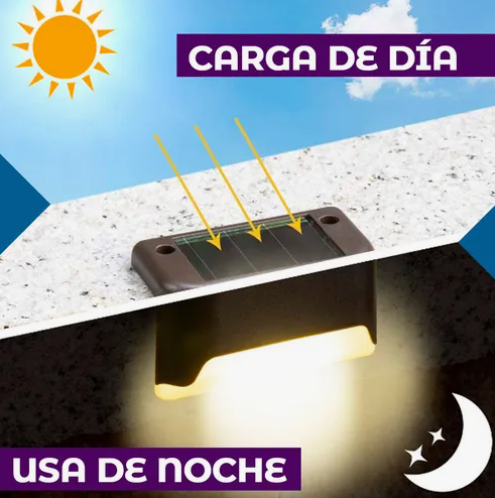 Led solares esacalones x 4