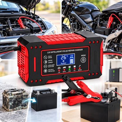 Cargador inteligente de batería 12 V 6 A con mantenimiento