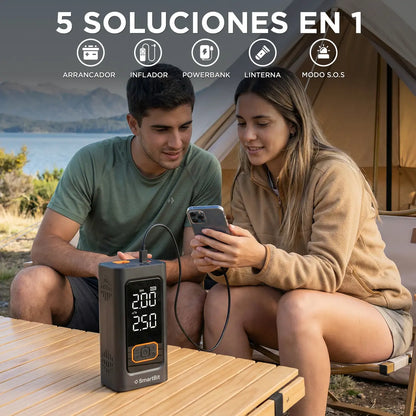 Arrancador cargador de baterías 5 en 1