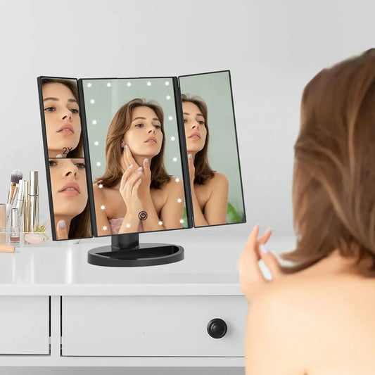 Espejo led triple maquillaje