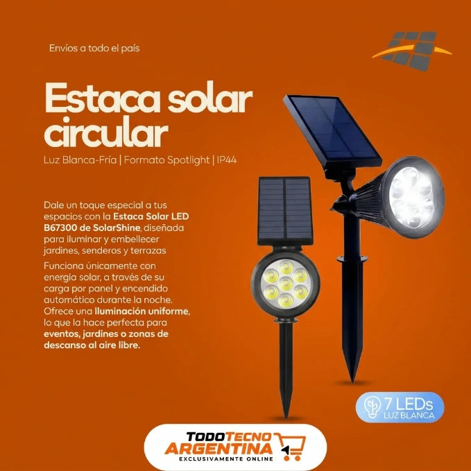 Estaca solar circular