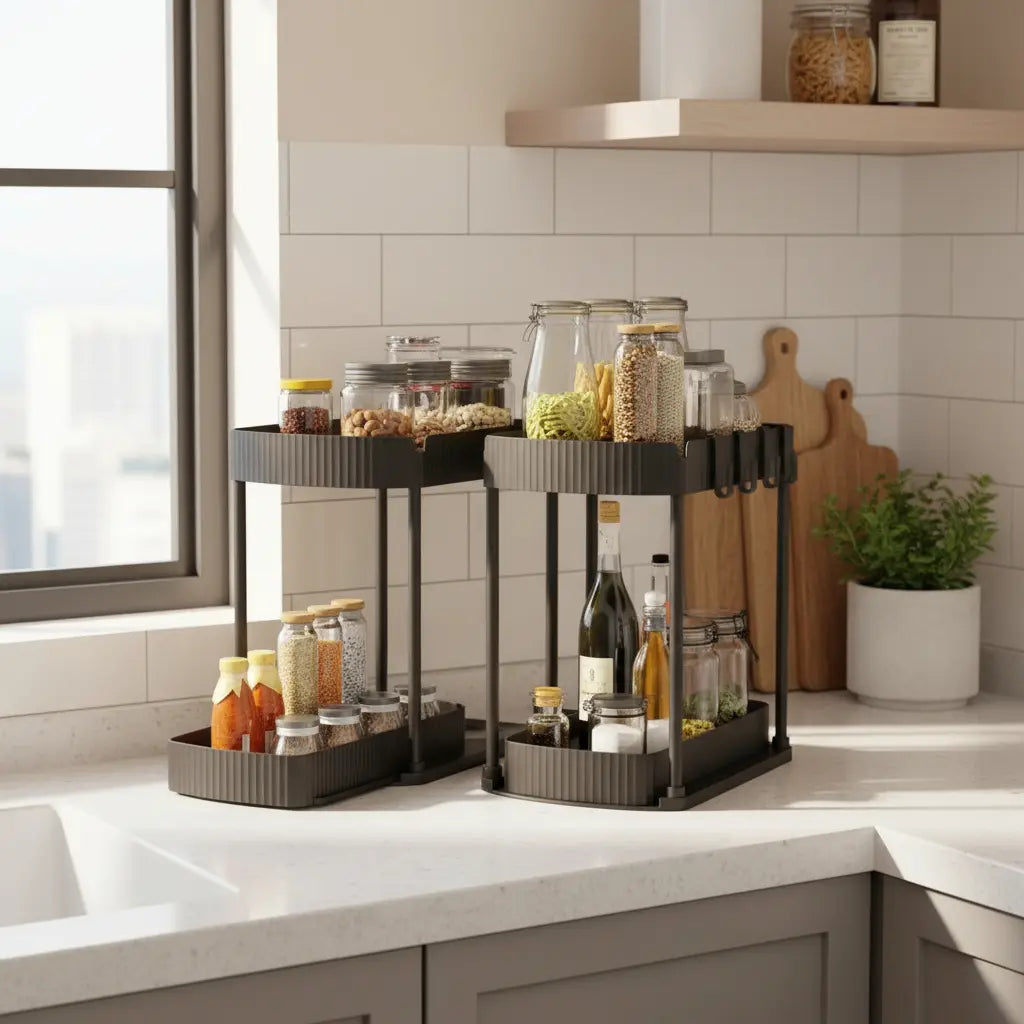 Organizador Bajo Mesada Deslizable para Cocina y Baño