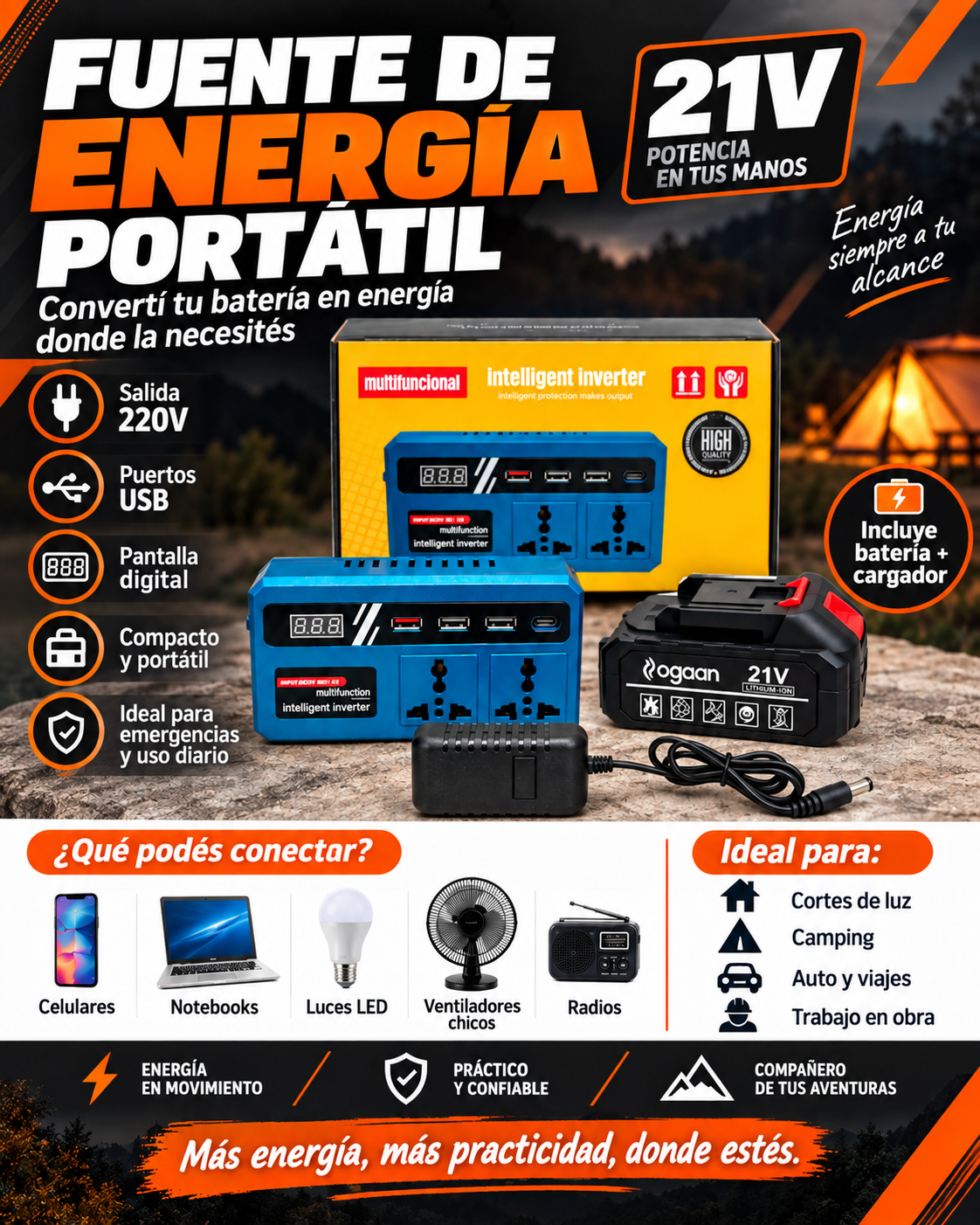 Fuente de energia portatil