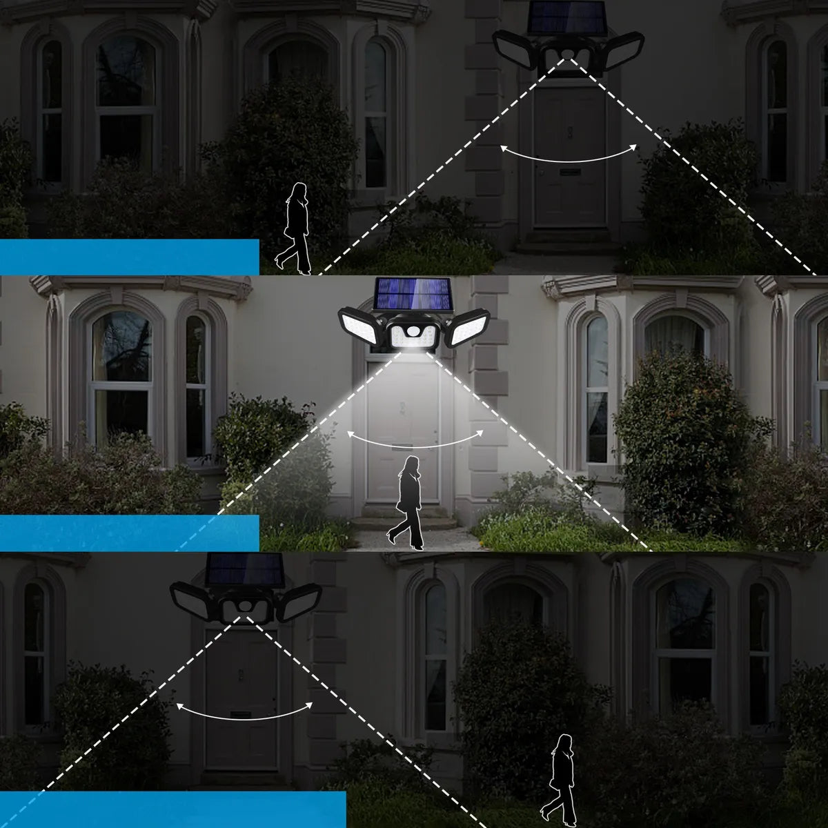 Reflector Solar LED con Sensor de Movimiento