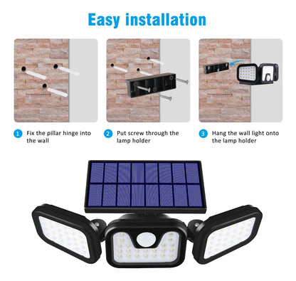 Reflector Solar LED con Sensor de Movimiento