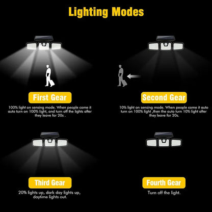 Reflector Solar LED con Sensor de Movimiento