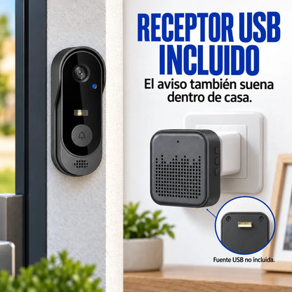 Timbre Inalámbrico con Cámara WiFi