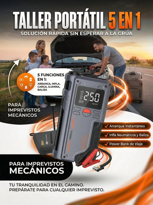 Arrancador cargador de baterías 5 en 1 - TodoTecnoArgentina