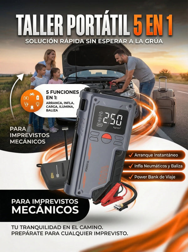 Arrancador cargador de baterías 5 en 1 - TodoTecnoArgentina