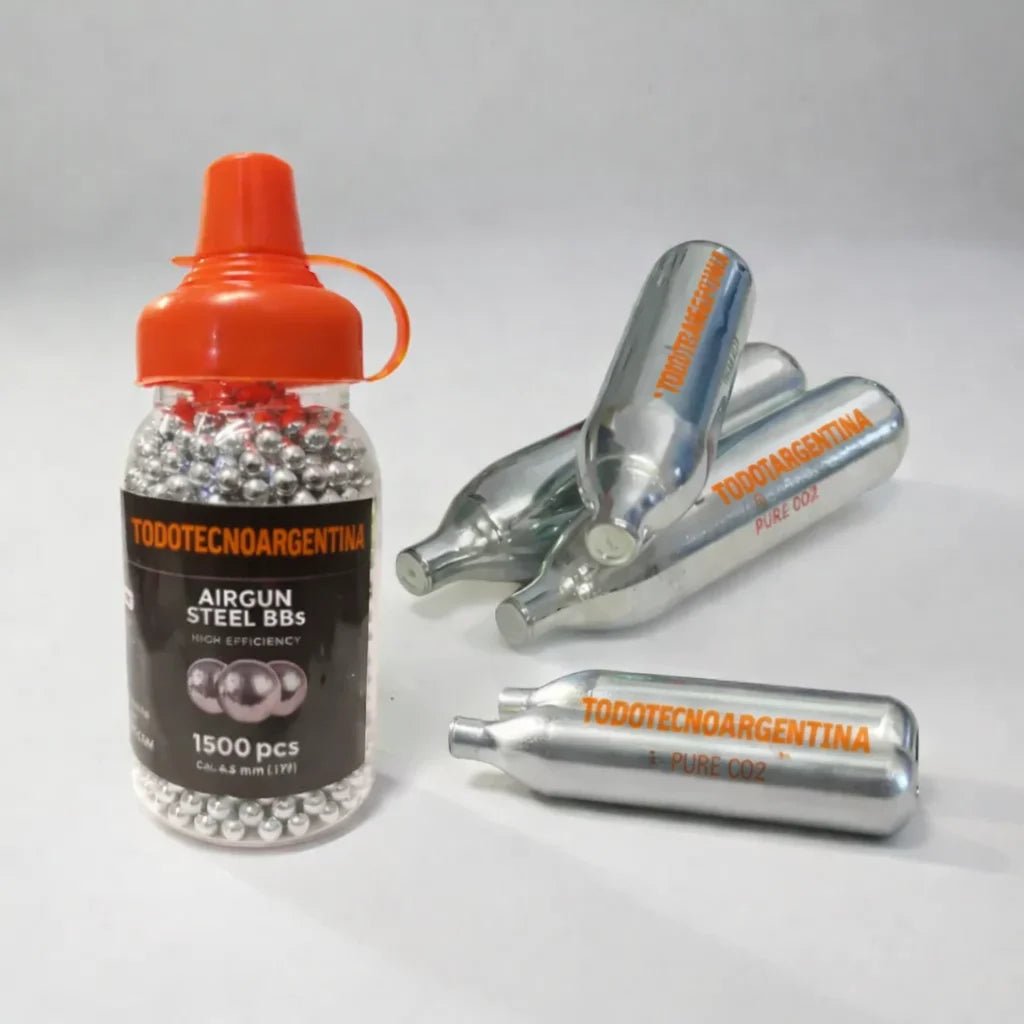 Balines 4,5mm + Garrafas Co2 - TodoTecnoArgentina