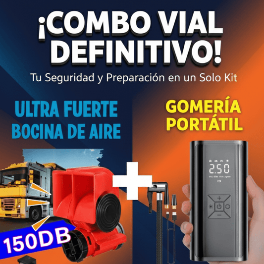 Bocina Tipo Camión + Inflador Digital Portátil - Kit Completo - TodoTecnoArgentina