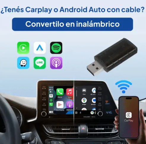 Conexión Inalámbrica CarPlay/Android Auto - TodoTecnoArgentina
