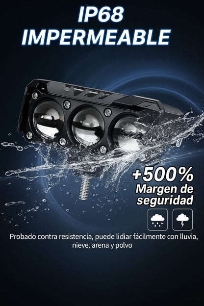 Faros LupaLed Triple Iluminación Universal X2 - TodoTecnoArgentina