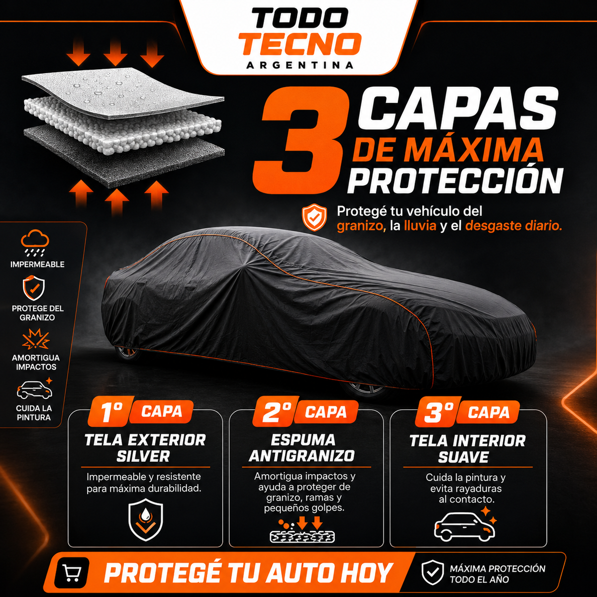 Funda Anti-Granizo Proteccion para tu Vehiculo