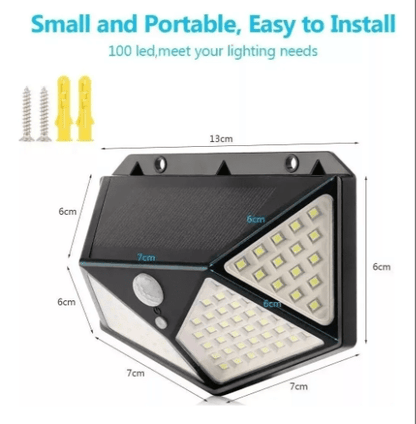 Lampara led x4 reflector solar 100 wats - TodoTecnoArgentina