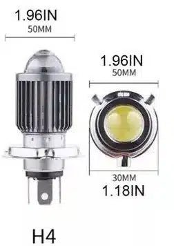 Lámparas LED H4 Cree con lupa y disipador térmico X 1 - TodoTecnoArgentina