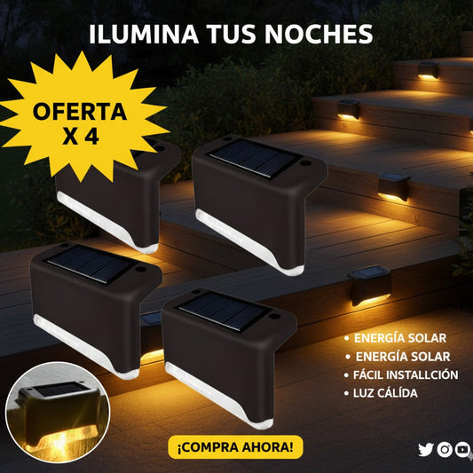 Led solares esacalones x 4