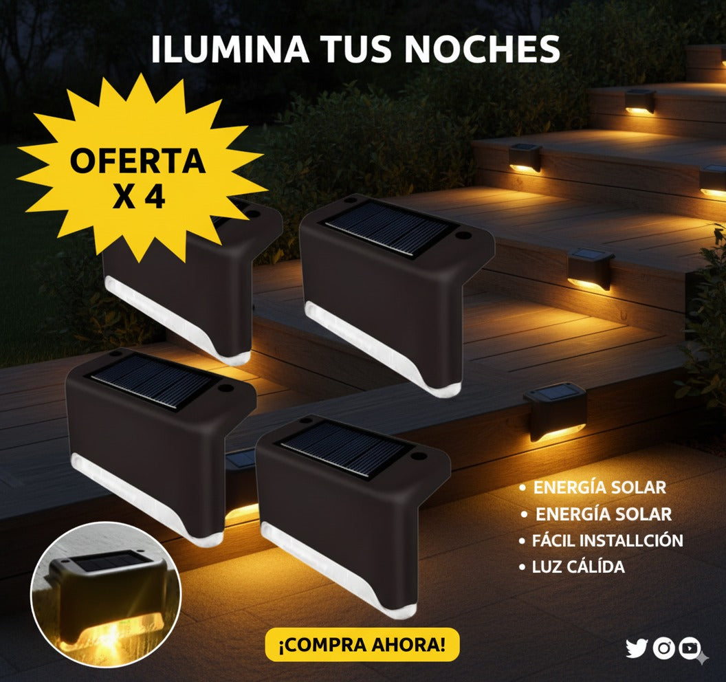 Led solares esacalones x 4