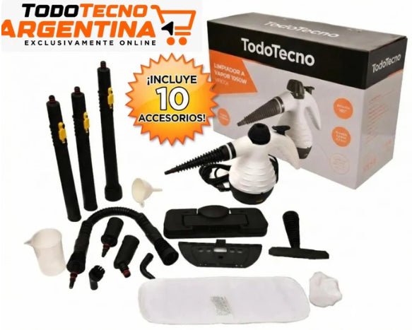 Limpiadora Vapor Profesional +10 Accesorios Hogar - TodoTecnoArgentina