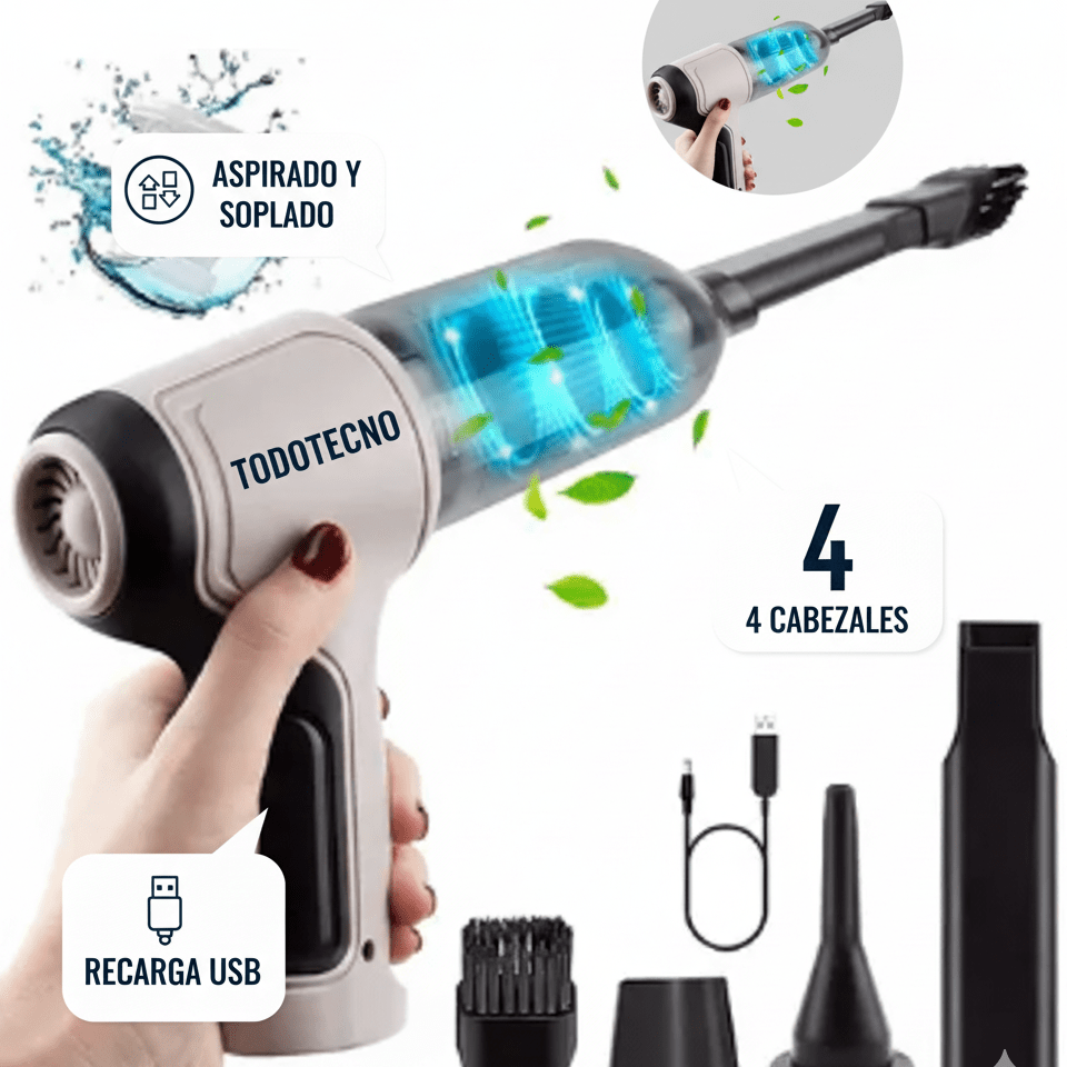 Mini aspiradora sopladora portatil - TodoTecnoArgentina