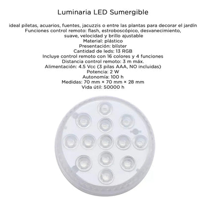 Pack X4 luces para pileta sumergible - TodoTecnoArgentina