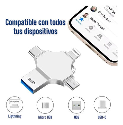 Pendrive 4 en 1 Multidispositivo - TodoTecnoArgentina