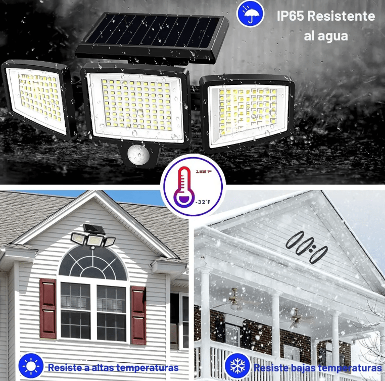Reflector Solar LED con Sensor de Movimiento X2 o X4 - TodoTecnoArgentina