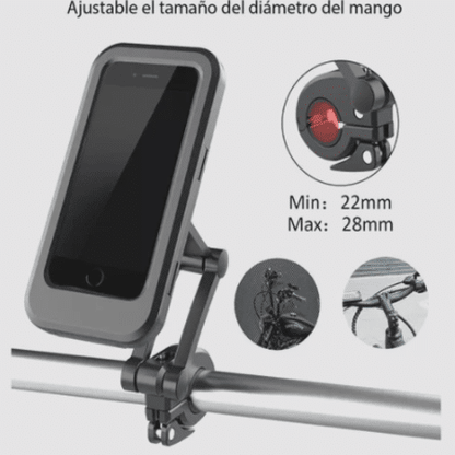 Soporte para celular en moto