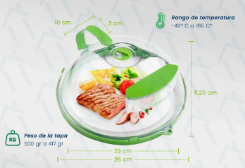 Tapa microondas antisalpicaduras